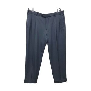 Brooks Brothers Dress Pants Mens 36x30 Dark Navy/Black 1818 Madison Pleated